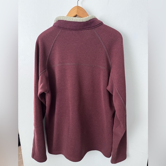 Columbia maroon sweater knit zip up
jacket with sherpa collar Size XL - Picture 7 of 7